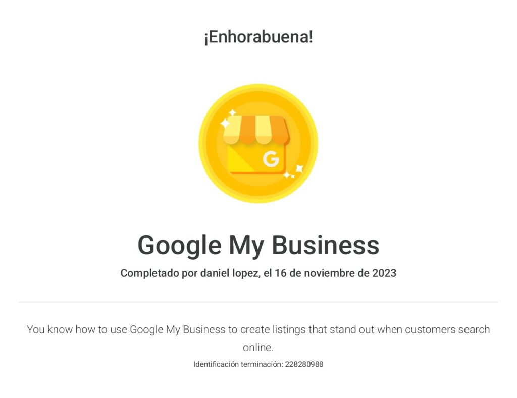 certificado google partner